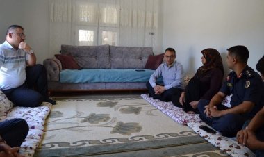 Kaymakam Çağlar’dan şehit annesine ziyaret