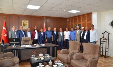 NTB İLÇE EMNİYET MÜDÜRÜLÜĞÜNE ATANAN HACI AHMET ÖNEL'E ZİYARET ETTİ