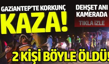 2 kişinin yaşamını yitirdiği kaza güvenlik kamerasında