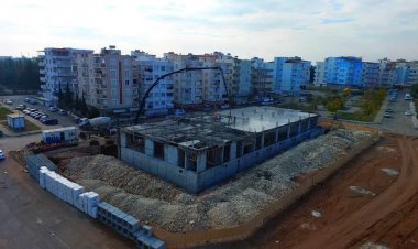 "Ahmet-Asya Sarı Ortaokulu" İnşaatı yükseliyor 