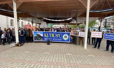 Nizip'te Dünya Kudüs Günü'nde İsrail Protesto Edildi