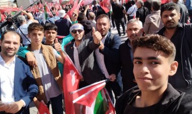 Yeniden Refah Partisi "Özgür Filistin" mitingine katıldı