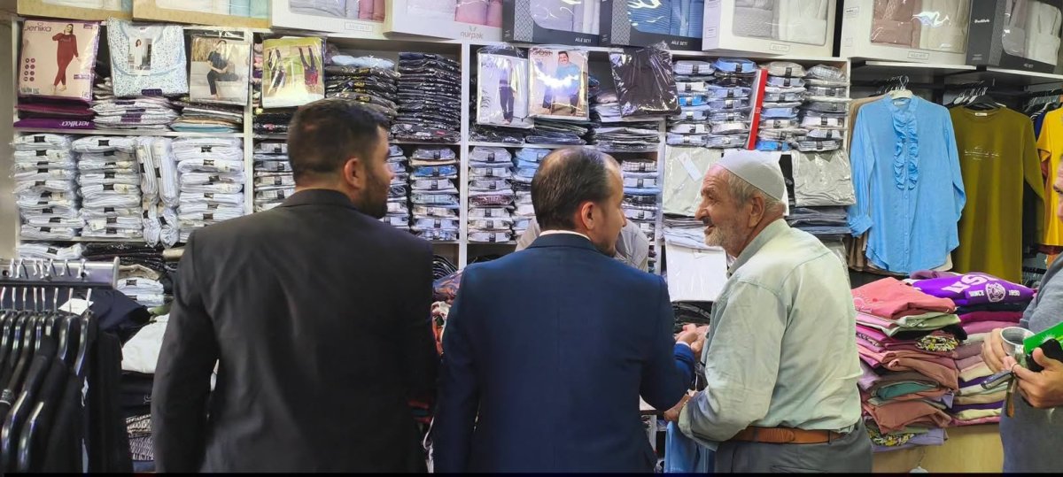 HÜDA PAR NİZİP İLÇE BAŞKANI BAYRAM ÇAKAR ESNAFI ZİYARET ETTİ: “HER ZAMAN YANINIZDAYIZ”