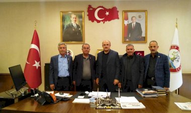 NİZİP MUHTARLAR DERNEĞİNDEN BAŞKAN SARI'YA ZİYARET