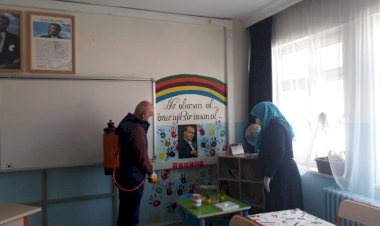 Okullar, bulaşıcı hastalıklara karşı ilaçlanıyor