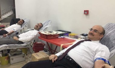 Belediye Başkanı Sarı kan bağışında bulundu