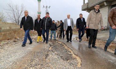 Kaymakam ve Belediye Başkanı sel bölgesinde incelemelerde bulundu