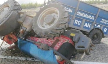 Traktör sürücüsü ölümden döndü