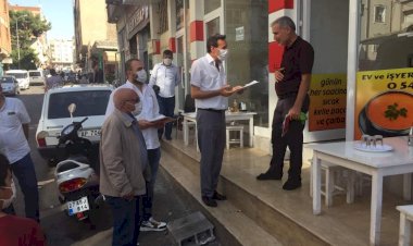 CHP Nizip İlçe Başkanlığı esnafa broşür dağıttı