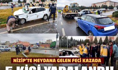 Nizip'te feci kaza: 5 yaralı