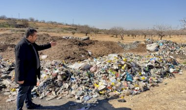 Nizip’te fıstık tarlasındaki atık yığınına tepki