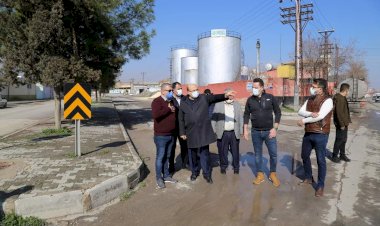 Başkan Sarı sahadaki çalışmaları inceledi 