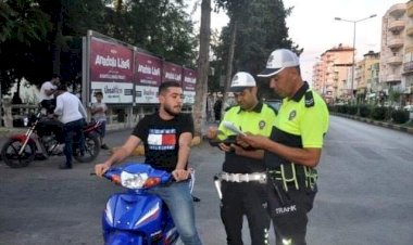 Nizip'te motosiklet denetimi