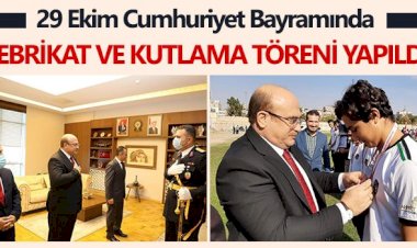 29 Ekim Cumhuriyet Bayramında Tebrikat ve Kutlama Töreni Yapıldı