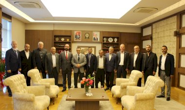 Muhtarlardan Kaymakam Çağlar'a Hayırlı Olsun Ziyareti