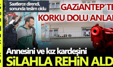 Silahla evinde ateş eden genç, gözaltına alındı