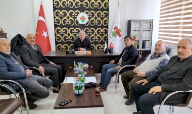 EMEKLİLER DERNEĞİNDEN, BAŞKAN ÇALIŞKAN'A ZİYARET