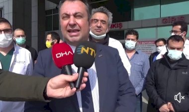 Birecik'te hekimler basın açıklaması yaptı