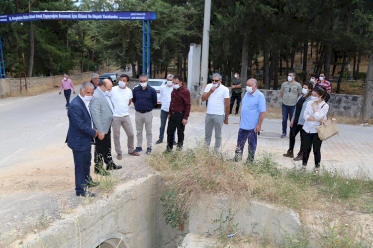 Başkan Sarı, taşkın koruma tesislerinin yapılacağı alanları inceledi