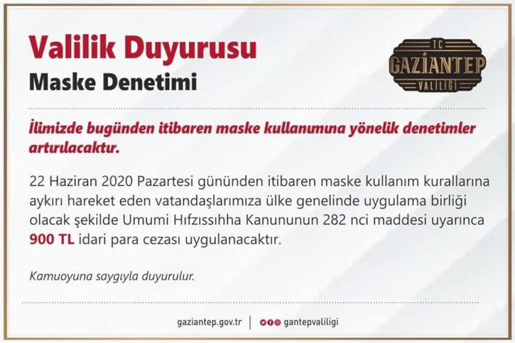 Maskesiz Gezenler 900 Lira Ödeyecek