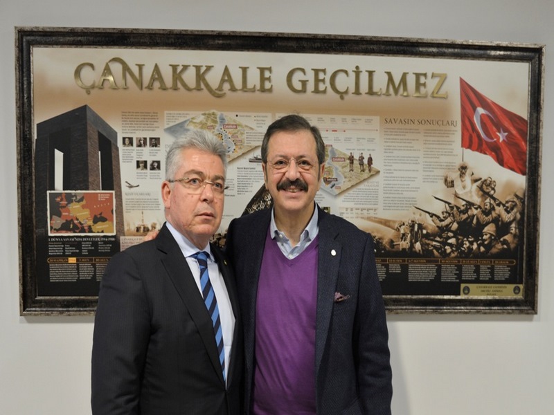 TOBB Başkanı Hisarcıklıoğlu NTO Başkanı Özyurt ile Görüştü